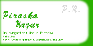 piroska mazur business card